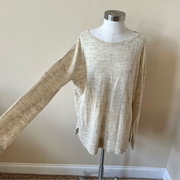 Lululemon Well Being Open Knit Crewneck Sweater Cream 26101 - Picture 6 of 12